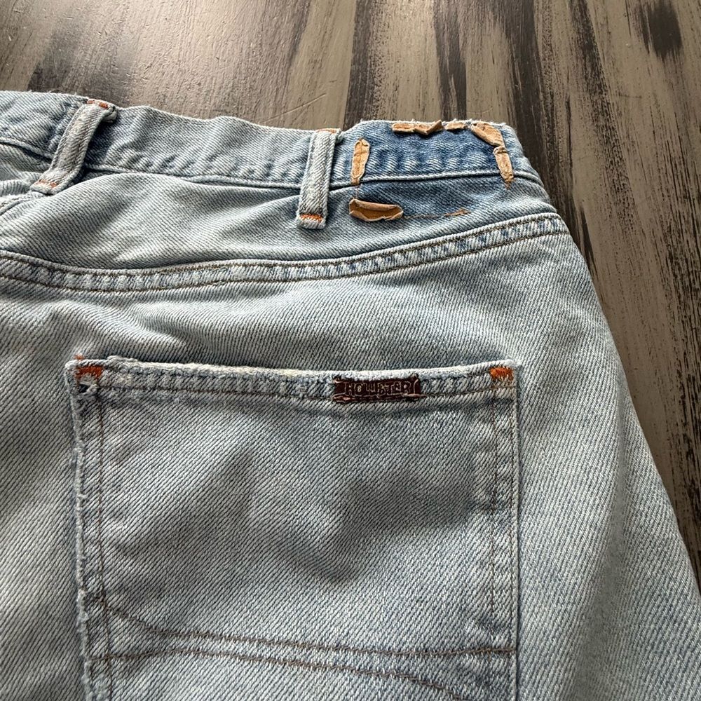 Hollister Men's Light Blue Distressed Jeans Y2K - Picture 11 of 11